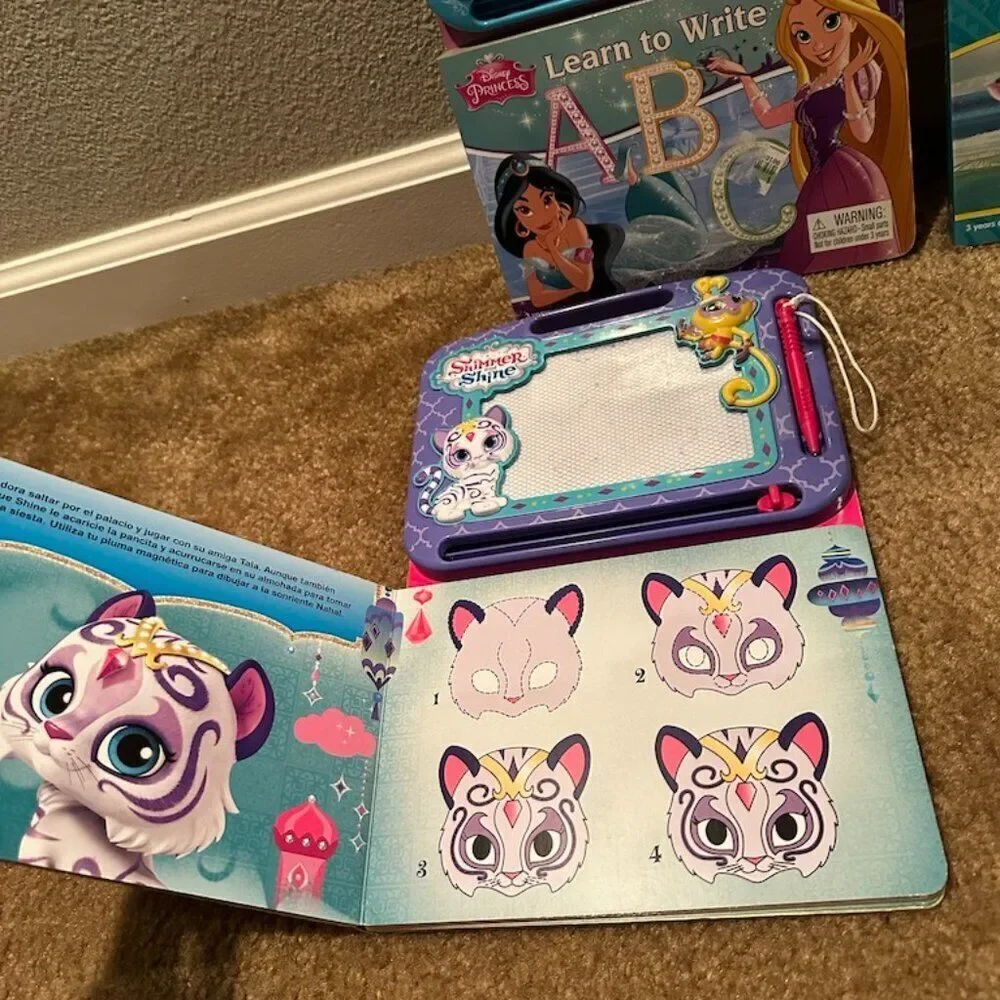 Lot of Disney Character Magnetic Board & Activity Books